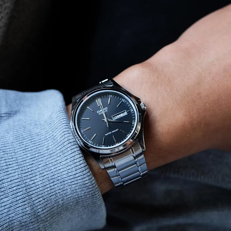 Casio Enticer Black Dial Mineral Glass Men's Watch- MTP-1239D-1A